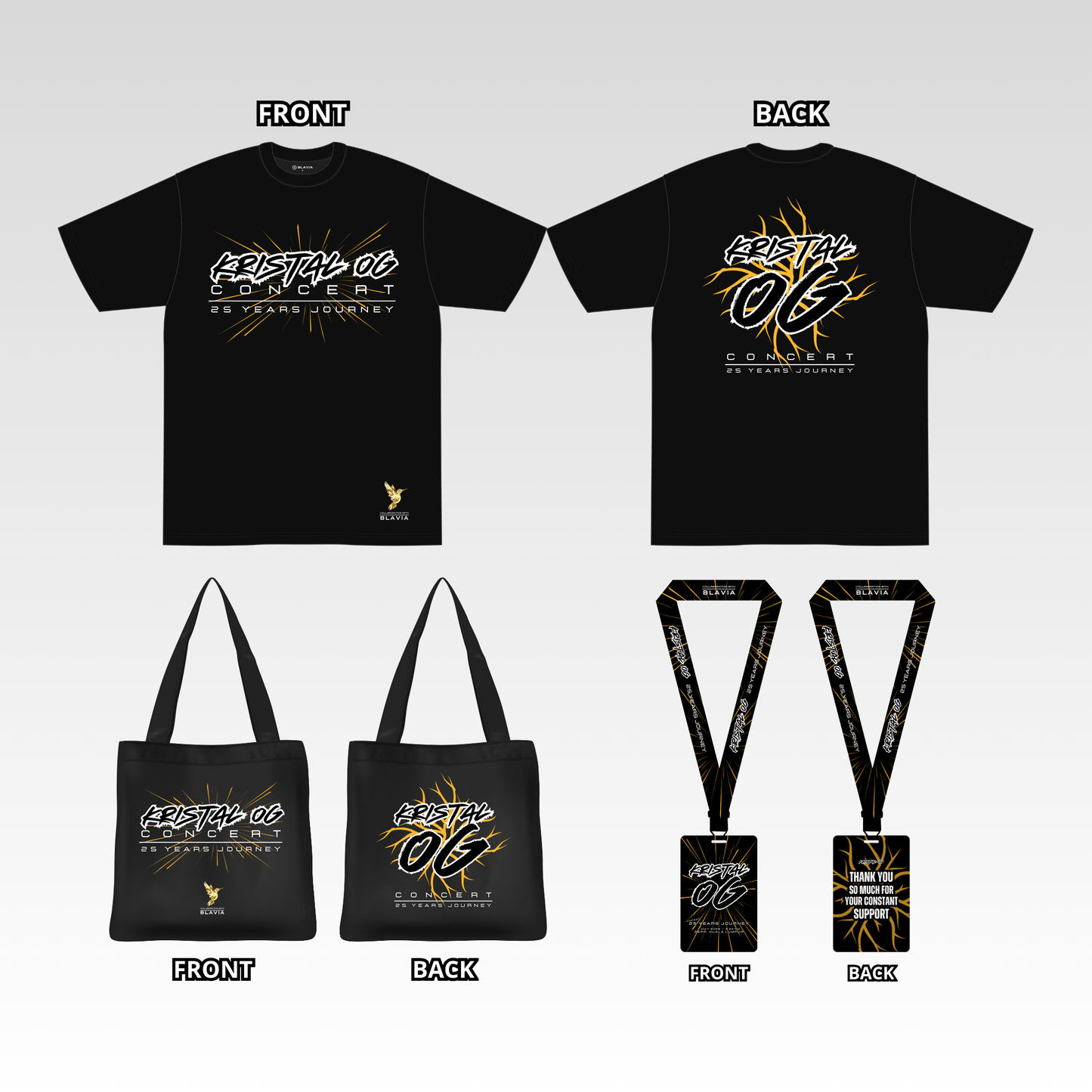 OFFICIAL MERCHANDISE COMBO SET KRISTAL OG CONCERT